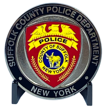 Load image into Gallery viewer, DL5-14 SCPD LI Suffolk County Police Department Long island Dept. Challenge Coin thin blue line