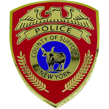 Load image into Gallery viewer, DL10-09 LI Suffolk County Police Department Long island Dept. Challenge Coin thin blue line SCPD