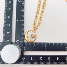 Load image into Gallery viewer, Sun Moon Round Stainless Steel Pendant Necklace | Fashion Jewelry