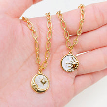 Load image into Gallery viewer, Sun Moon Round Stainless Steel Pendant Necklace | Fashion Jewelry