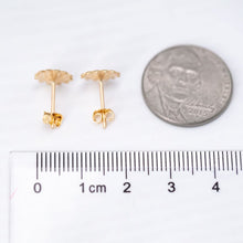 Load image into Gallery viewer, Sunflower Stud Earrings with Australian Opal 14K Yellow Gold