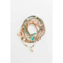 Load image into Gallery viewer, Sweet Pastel Studded Beads Layered Bracelet | Beads and Studs Bohemian Inspired Jewelry