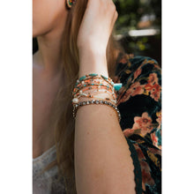 Load image into Gallery viewer, Sweet Pastel Studded Beads Layered Bracelet | Beads and Studs Bohemian Inspired Jewelry