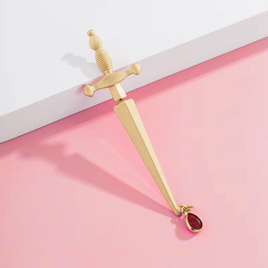 Sword Maiden Single Stabby Earring in Gold or Silver | 3.5