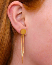 Load image into Gallery viewer, Engraved Flower Dangle Stud - Mix and Match Earring