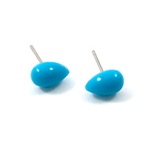 Load image into Gallery viewer, Turquoise Teardrop Lucite Stud Earrings