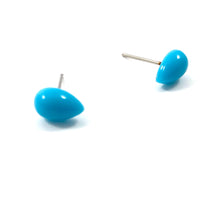 Load image into Gallery viewer, Turquoise Teardrop Lucite Stud Earrings