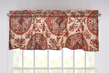 Load image into Gallery viewer, Tache Bohemian Desert Medallion Boteh Paisley Taupe Window Valance (TJ3502)