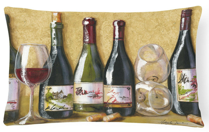 Wine Du Vin by Malenda Trick Fabric Decorative Pillow TMTR0271PW1216