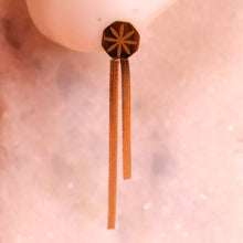 Load image into Gallery viewer, Engraved Flower Dangle Stud - Mix and Match Earring