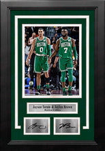 Load image into Gallery viewer, Jayson Tatum and Jaylen Brown Boston Celtics 8x10 Framed Basketball Photo with Engraved Autographs