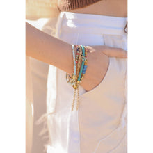 Load image into Gallery viewer, Teal Multi Stacked Suede Bracelet | Stackable Fashion Jewelry