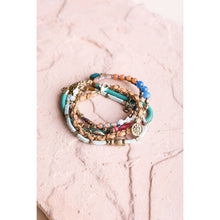 Load image into Gallery viewer, Teal Multi Stacked Suede Bracelet | Stackable Fashion Jewelry