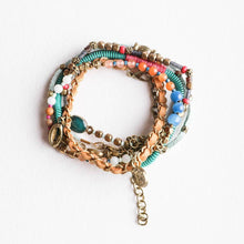 Load image into Gallery viewer, Teal Multi Stacked Suede Bracelet | Stackable Fashion Jewelry