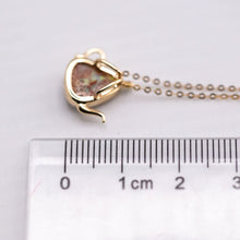 Load image into Gallery viewer, One of Kind Teapot Boulder Opal &amp; Diamond, Tsavorite Necklace 18K Yellow Gold