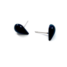 Load image into Gallery viewer, Black Teardrop Lucite Stud Earrings
