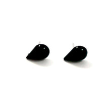Load image into Gallery viewer, Black Teardrop Lucite Stud Earrings