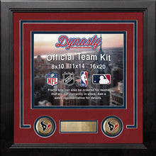 Load image into Gallery viewer, Houston Texans Custom NFL Football 16x20 Picture Frame Kit (Multiple Colors)