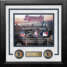 Load image into Gallery viewer, Houston Texans Custom NFL Football 11x14 Picture Frame Kit (Multiple Colors)