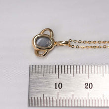 Load image into Gallery viewer, The Saturn - Australian Black Opal &amp; Diamond Tsavorite 18K Yellow Gold Necklace