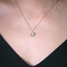 Load image into Gallery viewer, The Saturn - Australian Black Opal &amp; Diamond Tsavorite 18K Yellow Gold Necklace