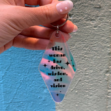 Load image into Gallery viewer, This Woman Has Drive Wisdom and Vision Iridescent Keychain