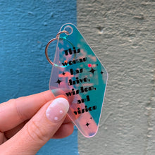 Load image into Gallery viewer, This Woman Has Drive Wisdom and Vision Iridescent Keychain
