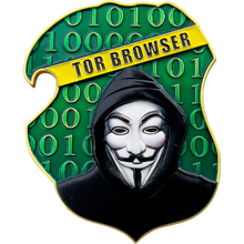 Load image into Gallery viewer, BL1-02 HSI FBI CIA DEA Financial Crimes Investigations Dark Web Challenge Coin Bottle Opener Tor Browser Crypto