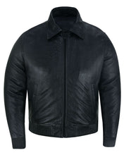 Load image into Gallery viewer, Traveler Men's Fashion Black Leather Jacket