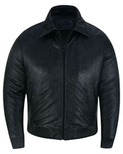 Load image into Gallery viewer, Traveler Men's Fashion Black Leather Jacket