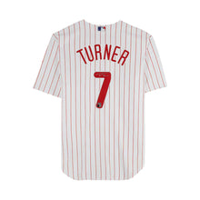 Load image into Gallery viewer, Trea Turner Philadelphia Phillies Autographed White Replica Baseball Jersey