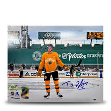 Load image into Gallery viewer, Trent Frederic Winter Classic Action Boston Bruins Autographed 11" x 14" Hockey Photo