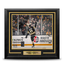 Load image into Gallery viewer, Trent Frederic Goal Celebration Boston Bruins 11" x 14" Framed Hockey Photo