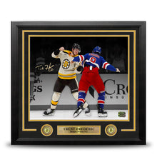 Load image into Gallery viewer, Trent Frederic Fighting Action Boston Bruins Autographed 11" x 14" Framed Hockey Photo