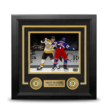 Load image into Gallery viewer, Trent Frederic Fighting Action Boston Bruins Autographed 8" x 10" Framed Hockey Photo