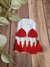 Load image into Gallery viewer, Triple Tassel Earrings