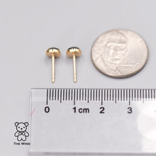 Load image into Gallery viewer, Minimalist 6x6 mm Round Shaped Australian Triplet Opal Stud Earrings 18K Yellow Gold