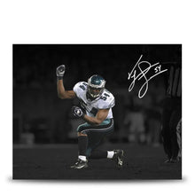 Load image into Gallery viewer, Jeremiah Trotter, Sr. Blackout Philadelphia Eagles Autographed 11" x 14" Football Photo