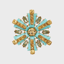 Load image into Gallery viewer, Starburst brooch, turquoise
