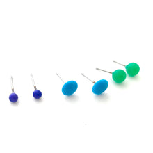 Load image into Gallery viewer, Turquoise Blue Green Tiny Stud Earrings Set