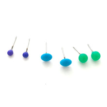 Load image into Gallery viewer, Turquoise Blue Green Tiny Stud Earrings Set