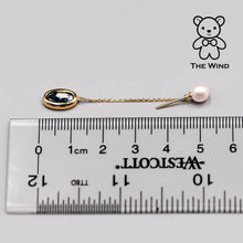 Load image into Gallery viewer, Two Ways Akoya Pearl Stud Earrings &amp; Australian Black Opal Drop Earrings 18K Yellow Gold