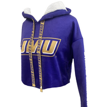 Load image into Gallery viewer, JMU Varsity Furry Hoodie