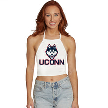 Load image into Gallery viewer, UConn White Halter Top