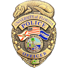 Load image into Gallery viewer, PBX-005-G University of Florida Gators Police antique bronze cloisonné Lapel Pin