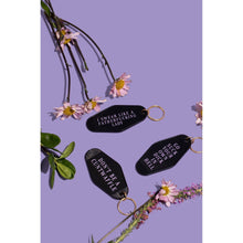 Load image into Gallery viewer, ULTRA SWEARY Don't Be a C***waffle Sweary Motel Keychain in Black