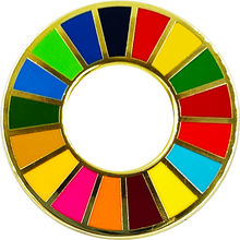 Load image into Gallery viewer, GL3-004 UN 17 Sustainable Development Goals United Nation not NATO Global Goals Lapel Pin Blueprint for Peace