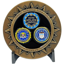 Load image into Gallery viewer, EL8-007 Ultimate Scrooge Task Force FBI ATF Special Agent Metro Nashville Police Department Challenge Coin RV Explosion 2020