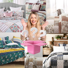 Load image into Gallery viewer, Random Mystery Box -  Cotton Patchwork Quilted Bedspread Coverlet Set