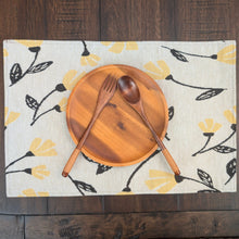 Load image into Gallery viewer, DaDa Bedding Set of 4-Pieces Sunshine Yellow Fleur Spring Tapestry Dining Table Placemats 13” x 19” (18112)
